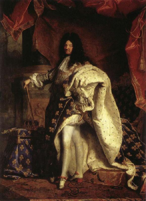 Hyacinthe Rigaud Louis XIV,King of France Spain oil painting art